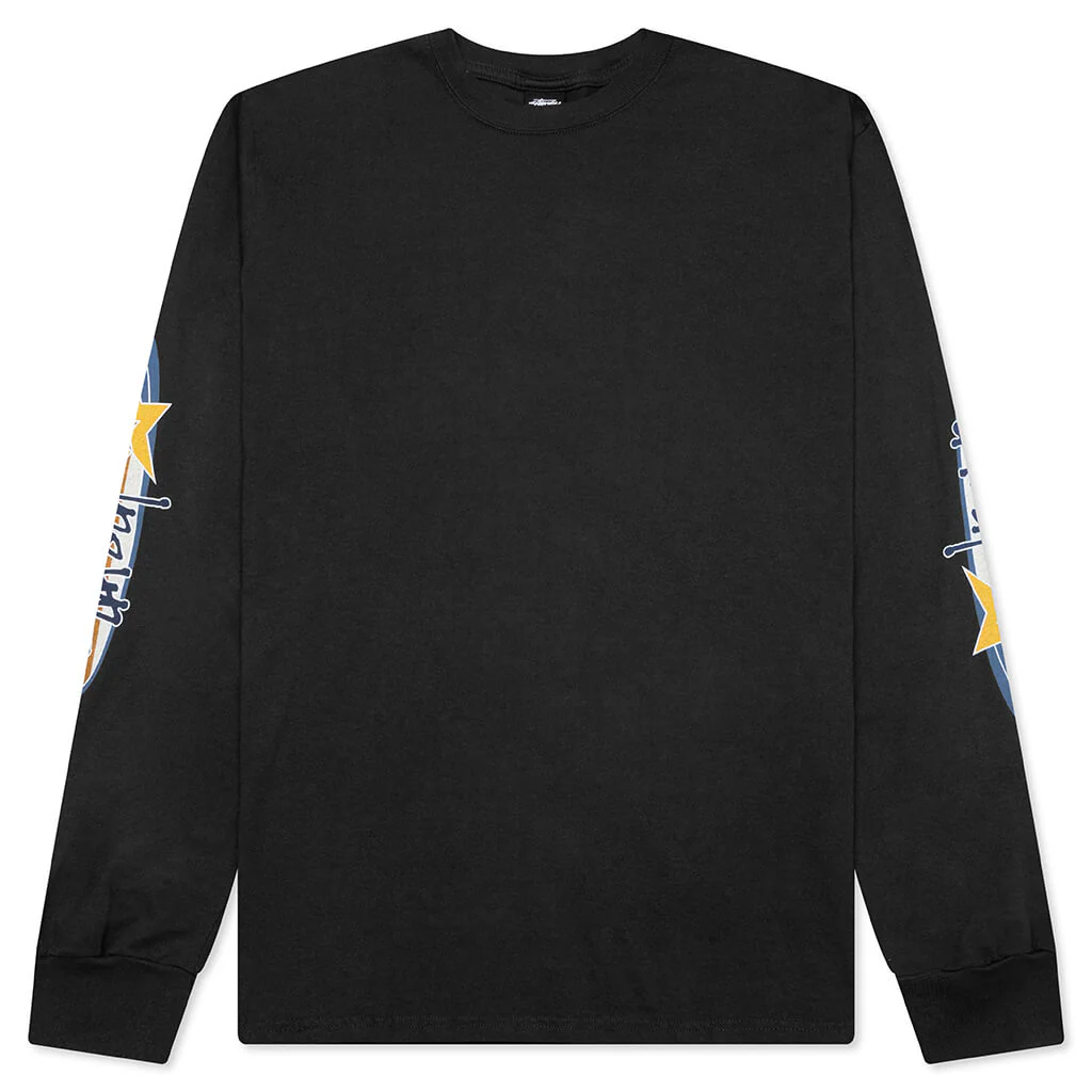 Two Star Pigment Dyed L/S Tee - Faded Black