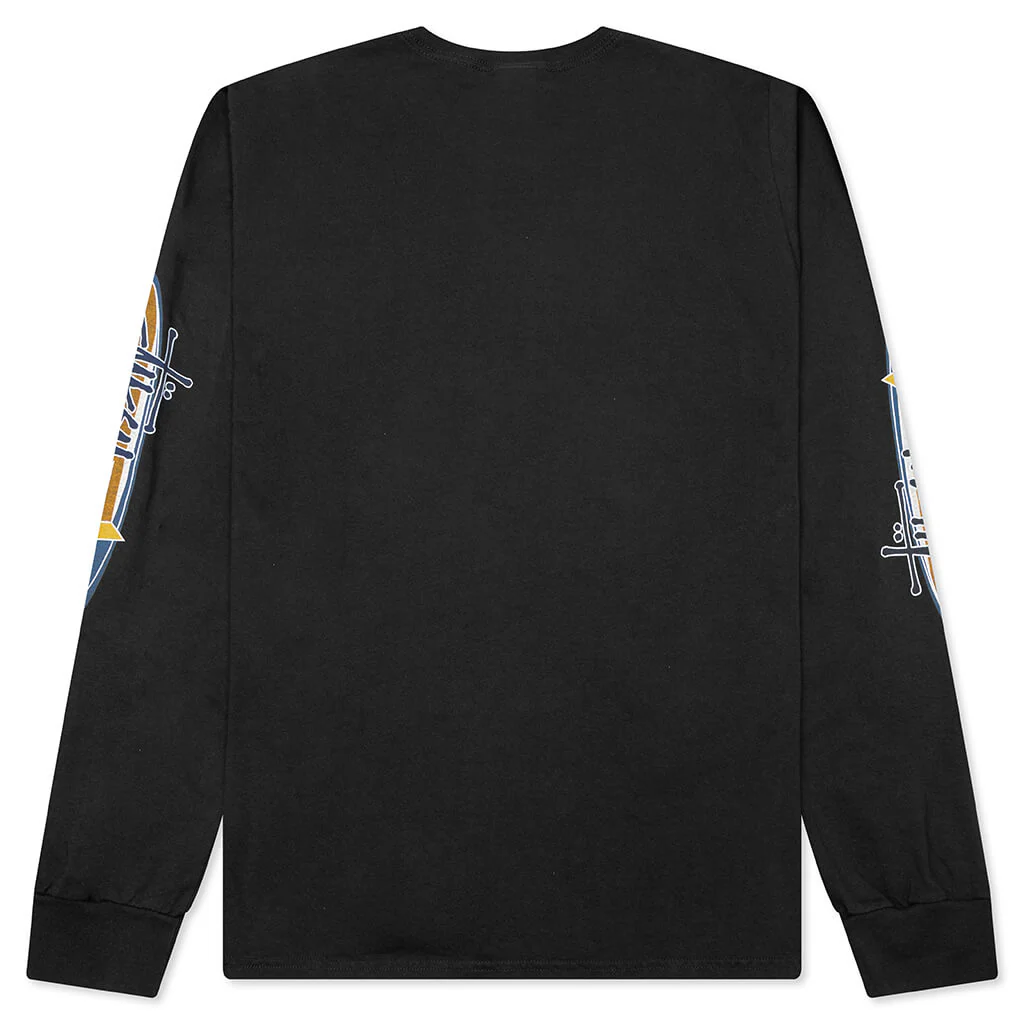 Two Star Pigment Dyed L/S Tee - Faded Black - Image 2