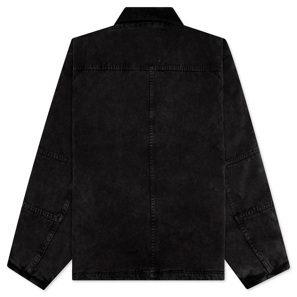 Washed Canvas Shop Jacket - Black - Image 2