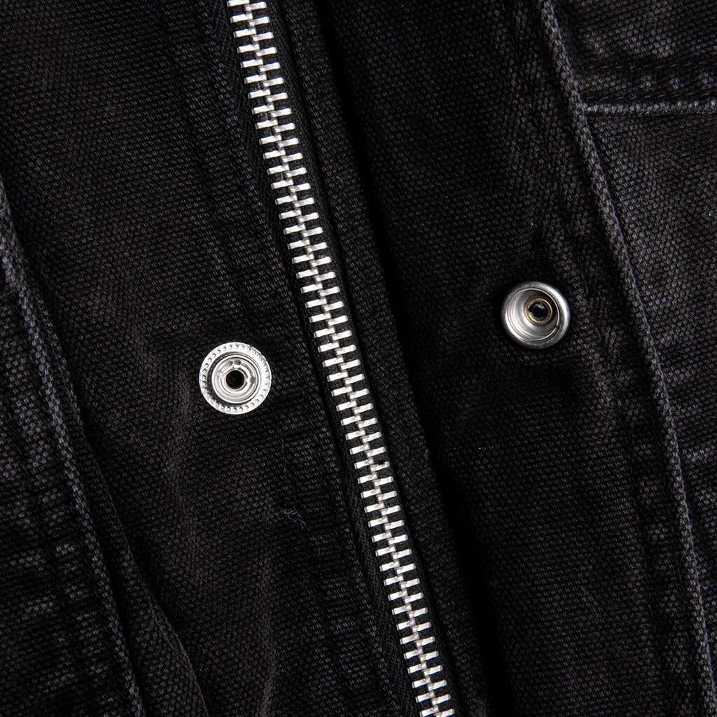 Washed Canvas Shop Jacket - Black - Image 4
