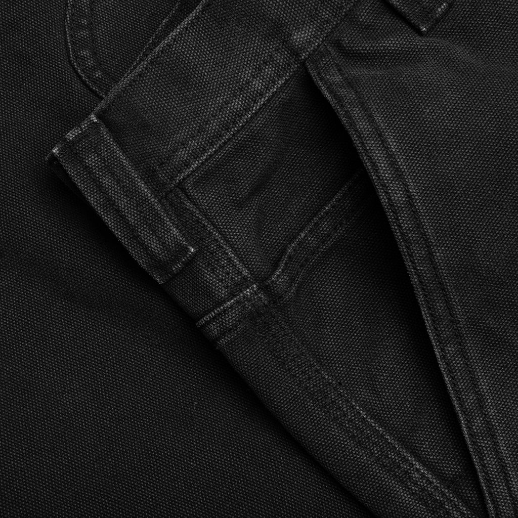 Washed Canvas Work Short - Black - Image 4