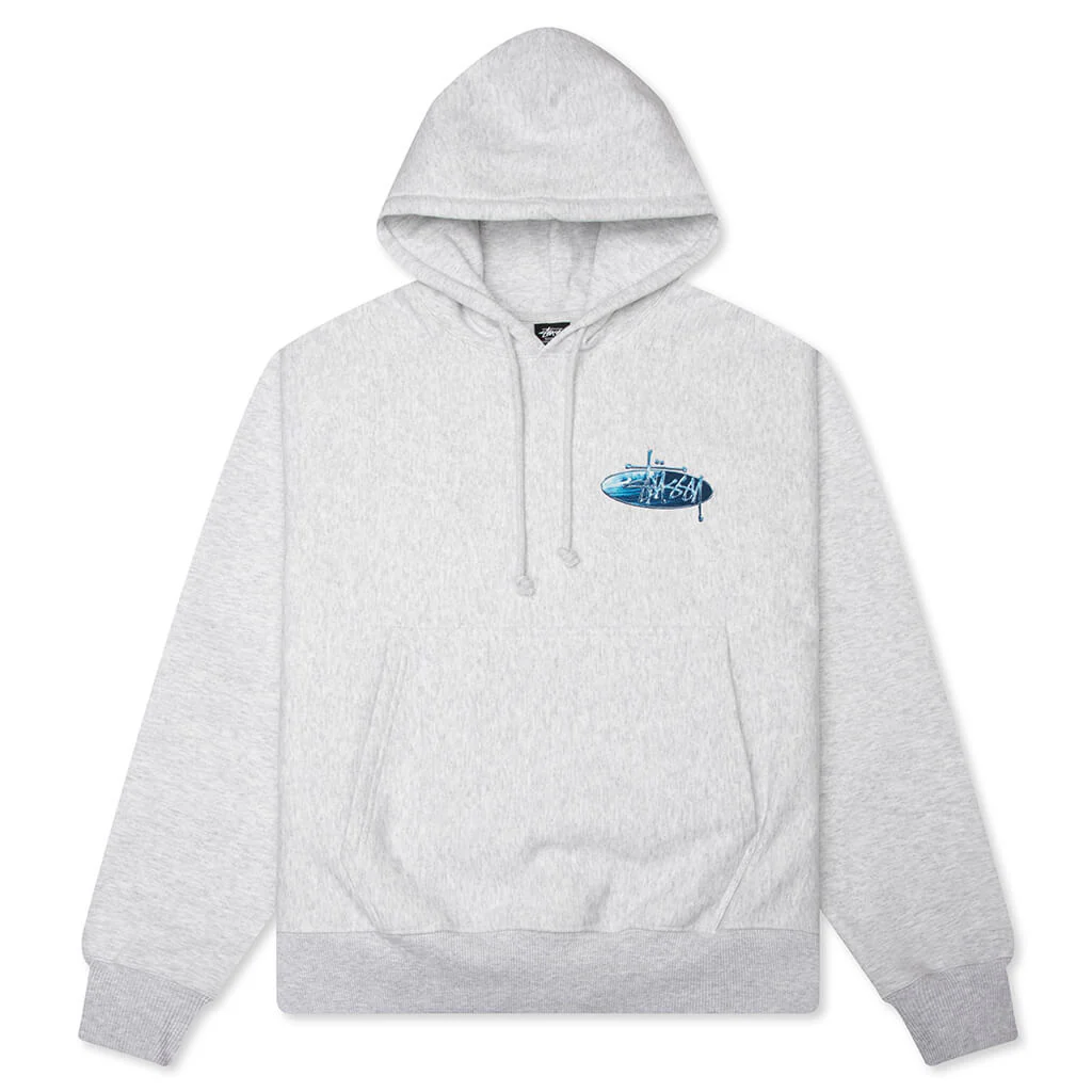Wave Oval Hoodie - Ash Heather