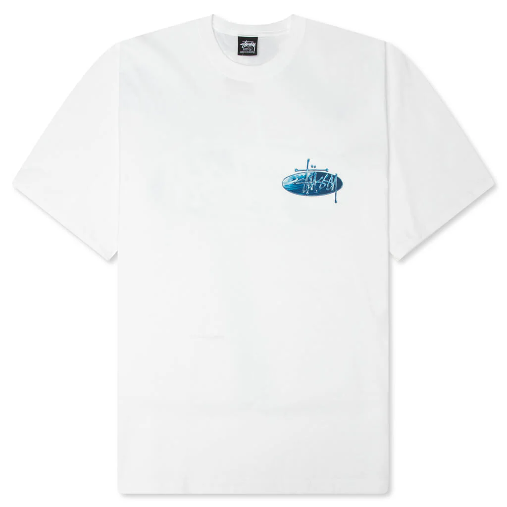 Wave Oval Tee - White