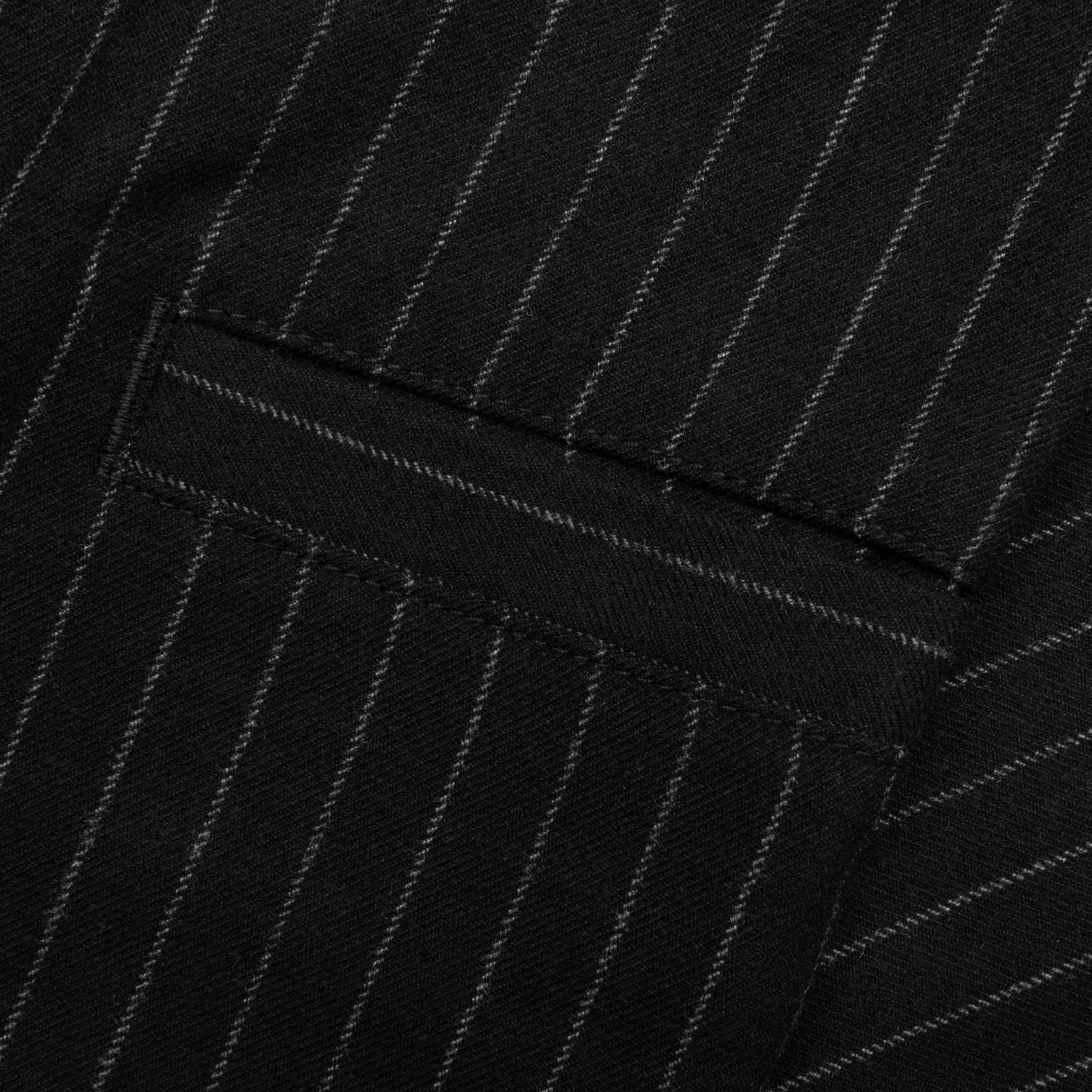 Wool Stripe Beach Pant - Black - Image 4