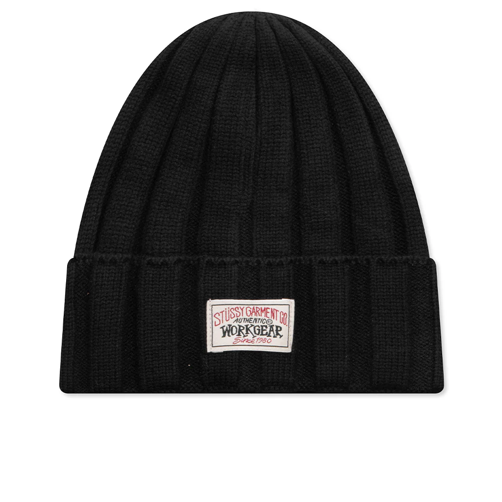 Workwear Cuff Beanie - Black