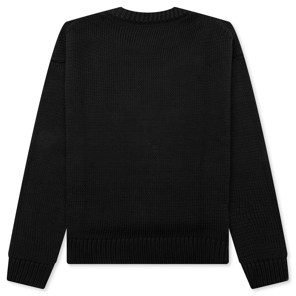 Boyfriend Loose Fit Sweater - Black - Image 2