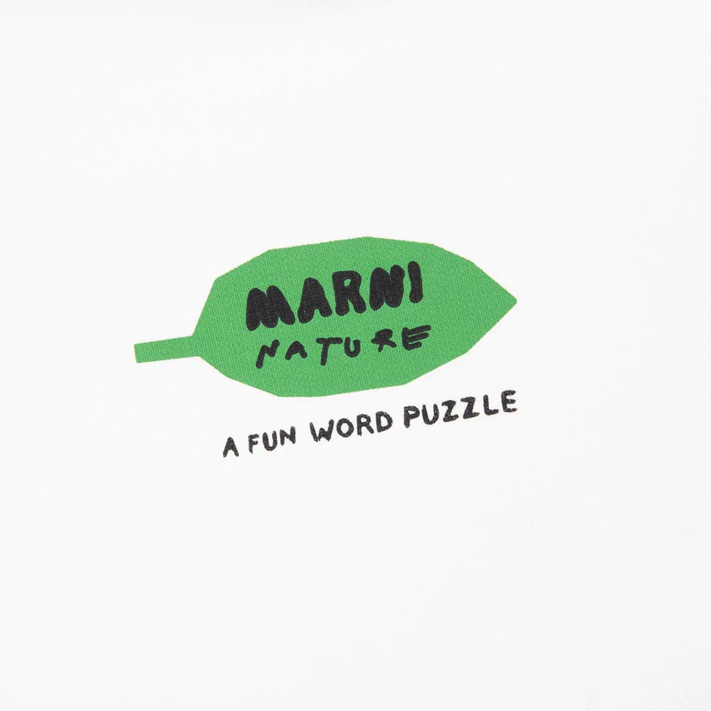 Organic Cotton Hoodies With Wordsearch Flower Print - Natural White - Image 3