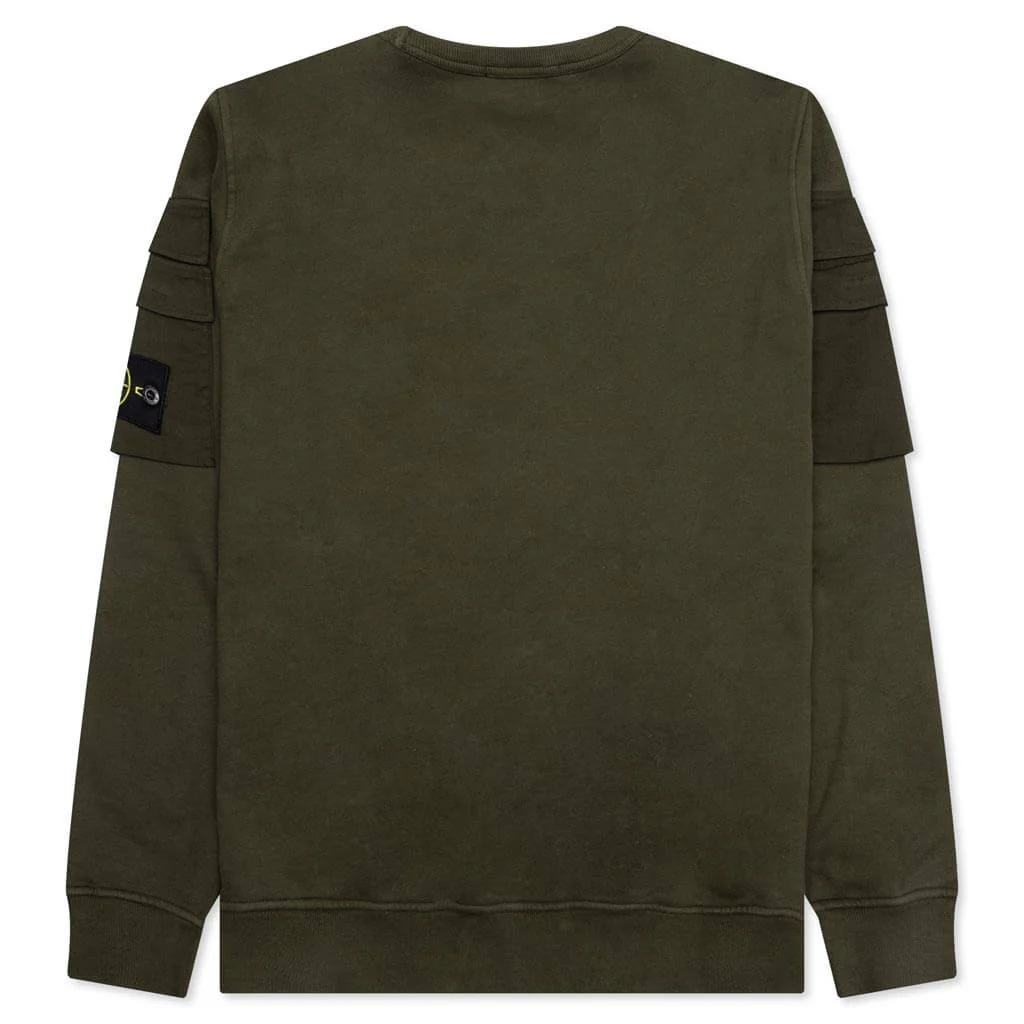 Pocket Sweatshirt - Olive - Image 2
