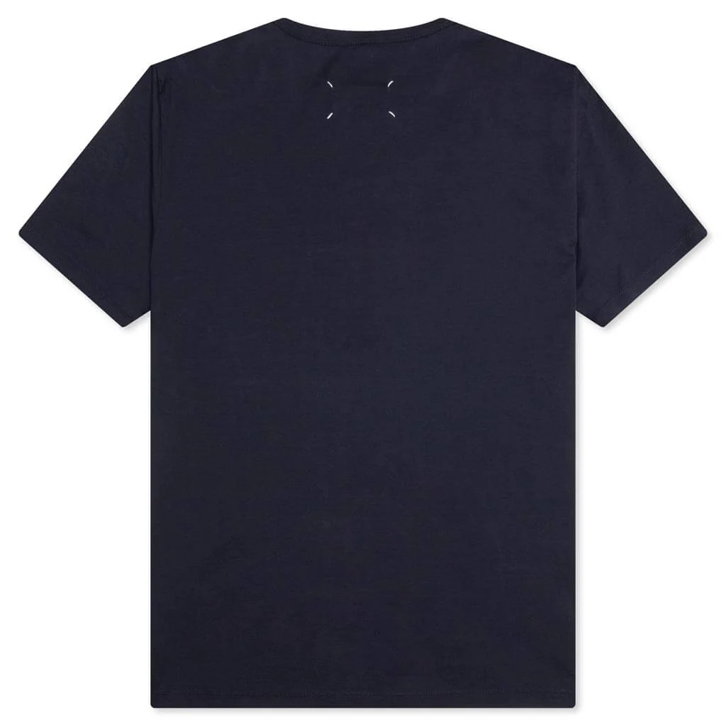 Upside Down Logo T-Shirt - Blue/Tonal Embroidery - Image 2