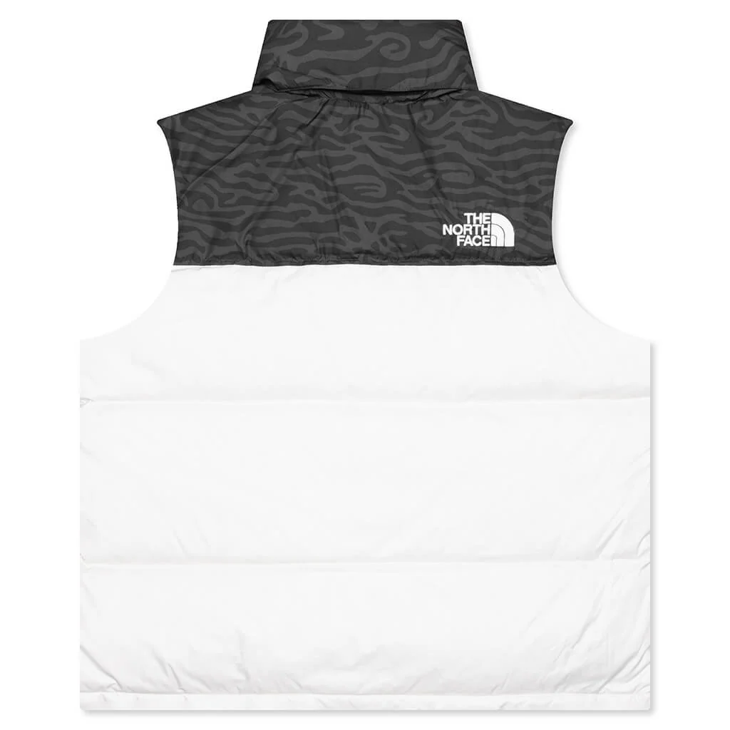 1996 Retro Nuptse Vest - White Dune - Image 2