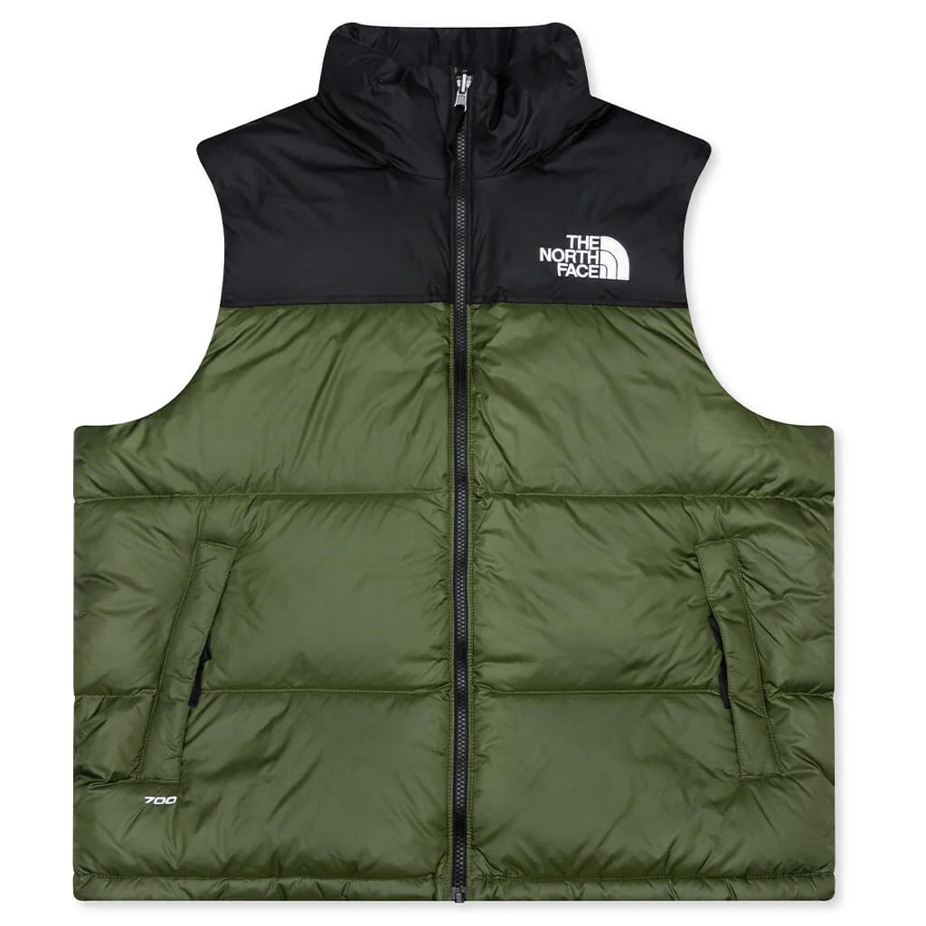 1996 Retro Nuptse Vest - Woodland Green