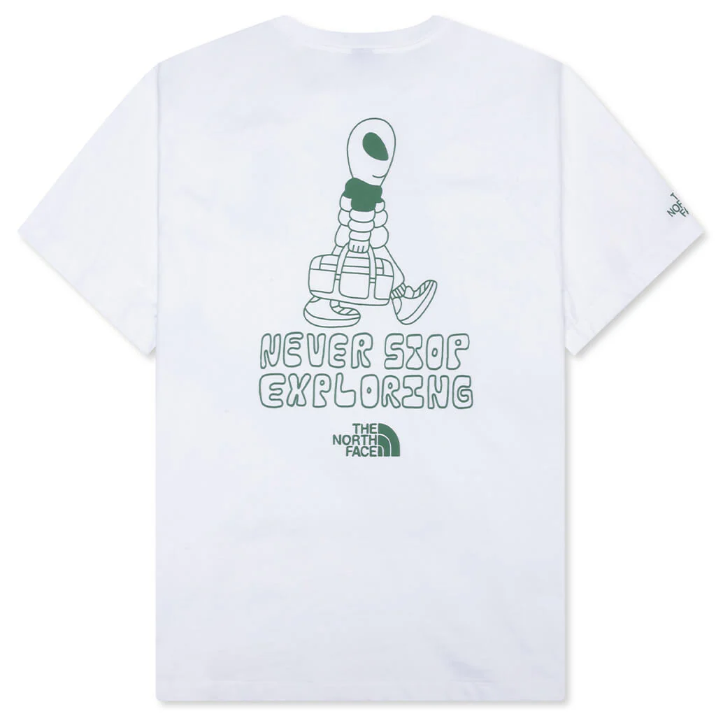 Alien Relaxed S/S Graphic Tee - White - Image 2