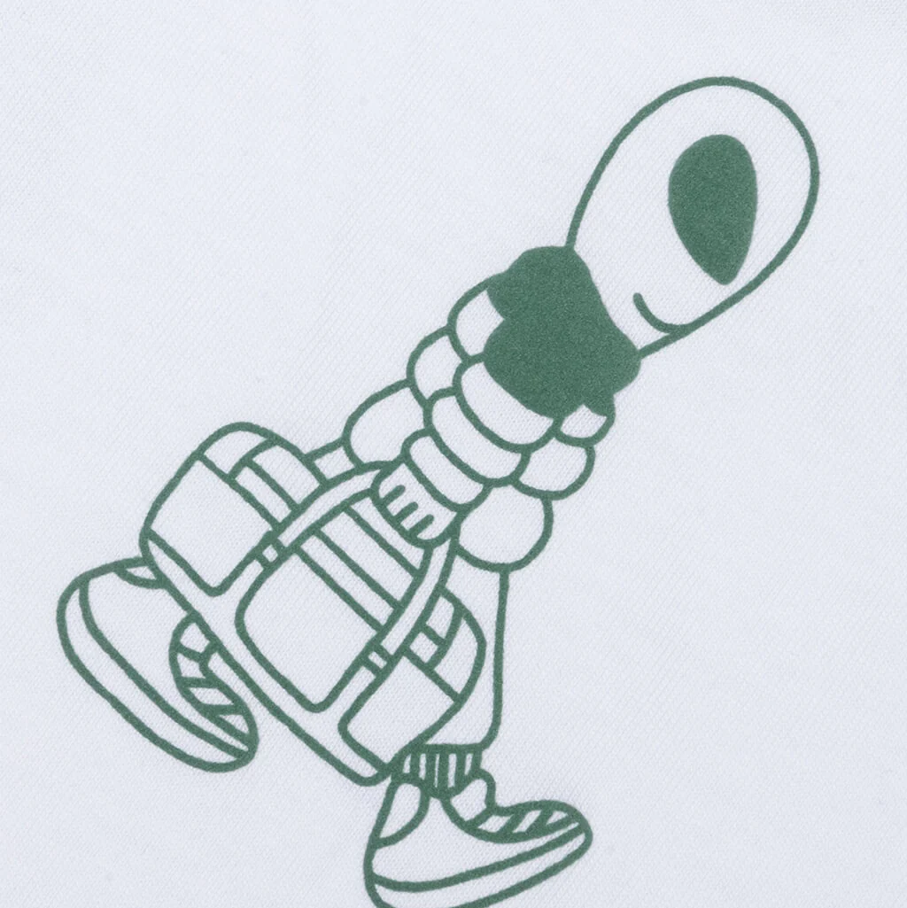 Alien Relaxed S/S Graphic Tee - White - Image 3