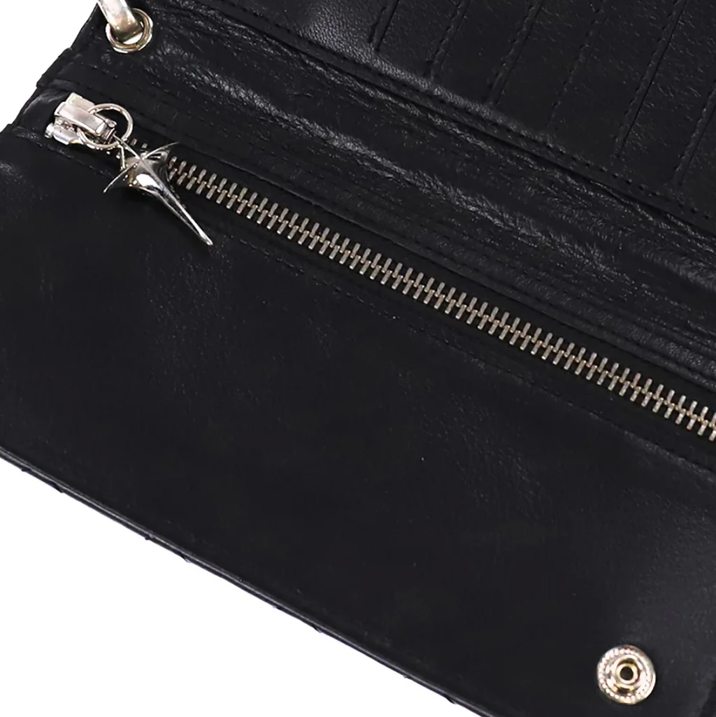 Chopper Quilted Long Wallet - Black - Image 3