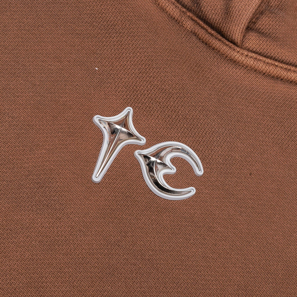 Devil Peace Patch Hoodie - Brown - Image 4
