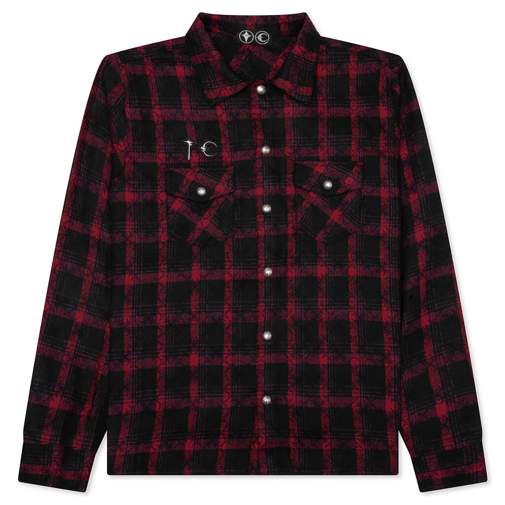 All Over Pattern Shirt - Red