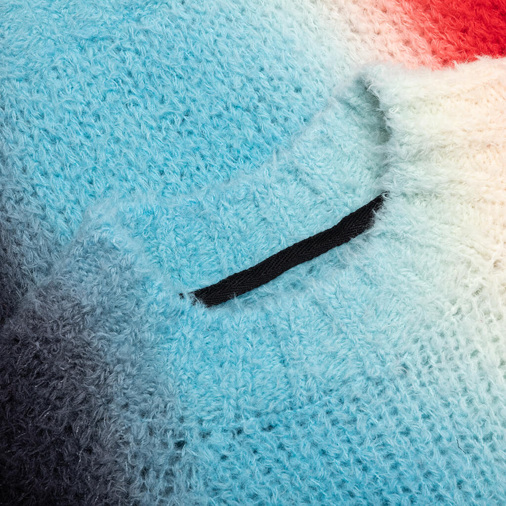 Tie Dye Knit Pullover - Black/Red - Image 3