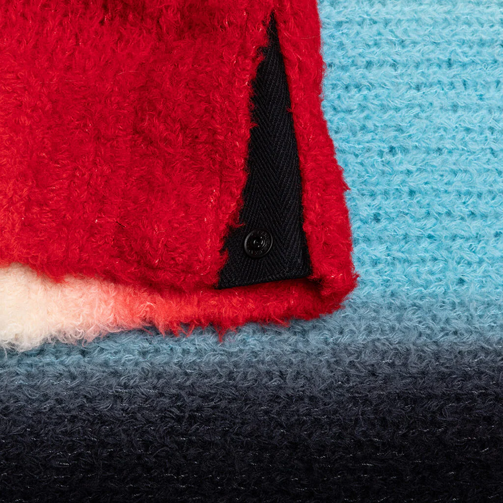 Tie Dye Knit Pullover - Black/Red - Image 4