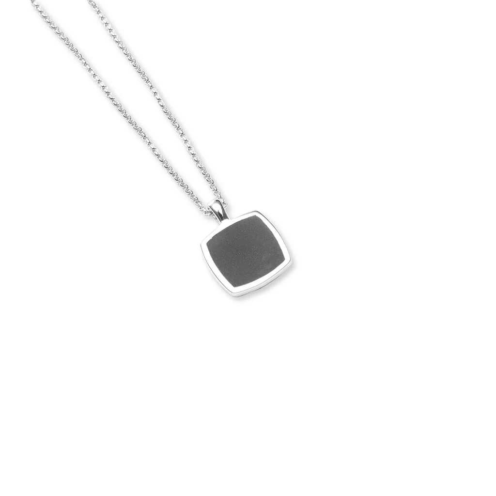Cushion Pendant Onyx - 925 Sterling Silver - Image 2