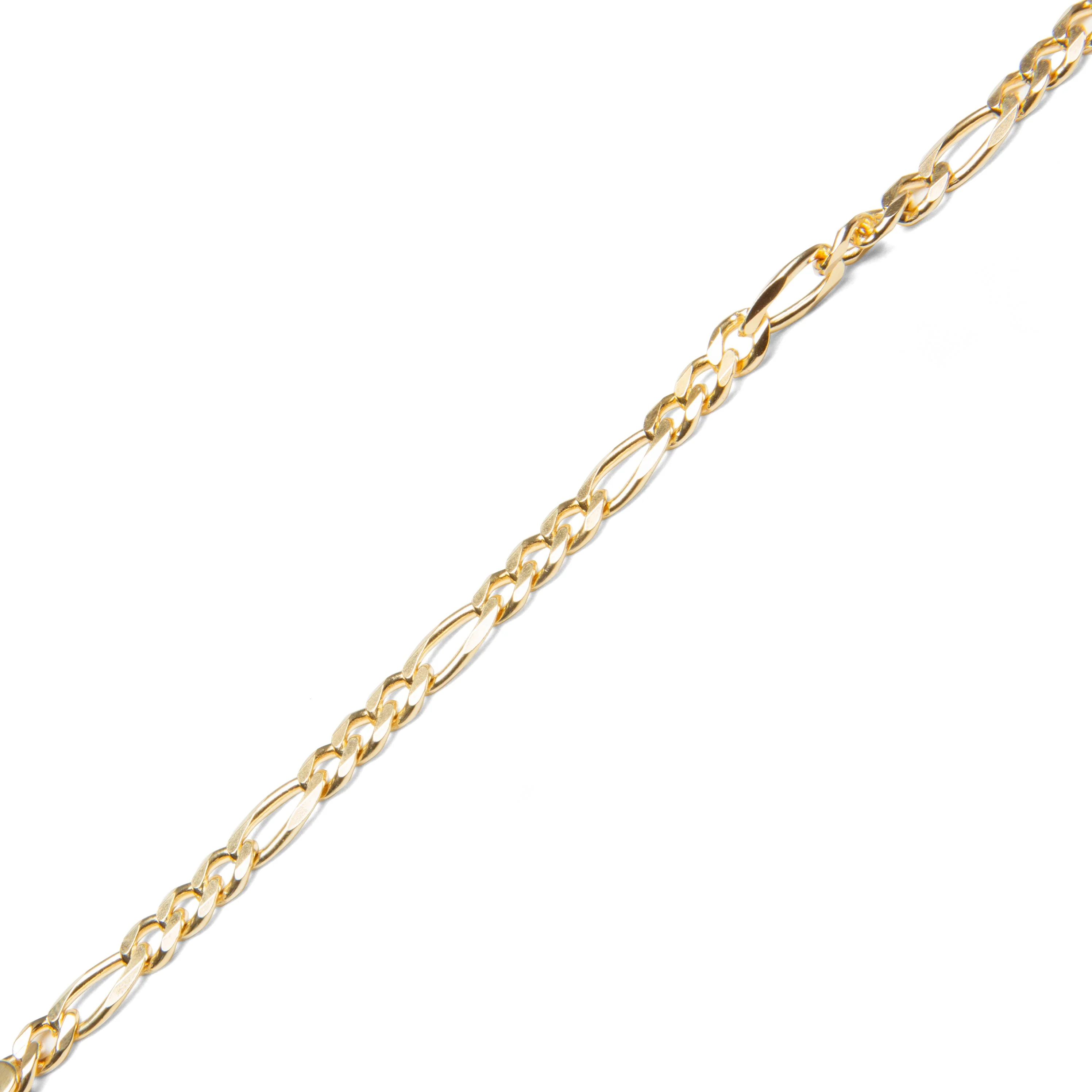 Figaro Bracelet Thick Gold - 925 Sterling Silver/9K Gold - Image 2