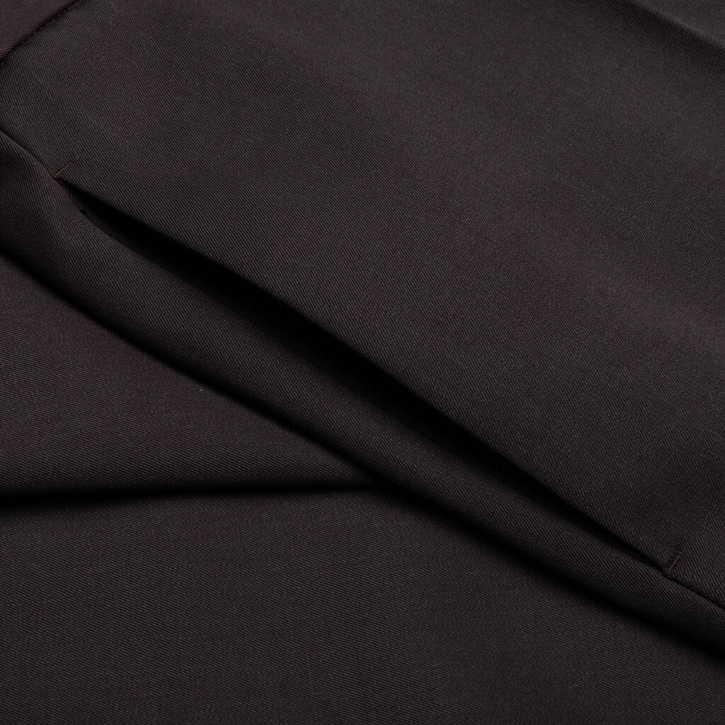 Straight Leg Gabardine Trouser D006 - Chocolate Brown - Image 4