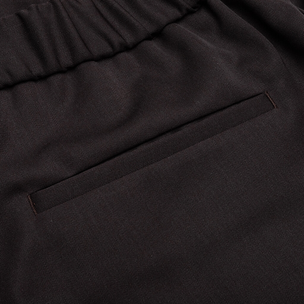 Straight Leg Gabardine Trouser D006 - Chocolate Brown - Image 5