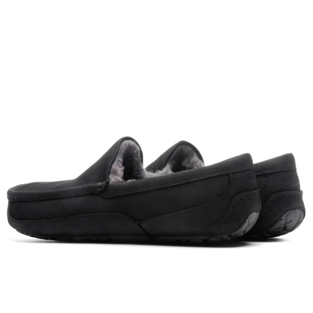 Ascot Matte Leather Slipper - Black - Image 3