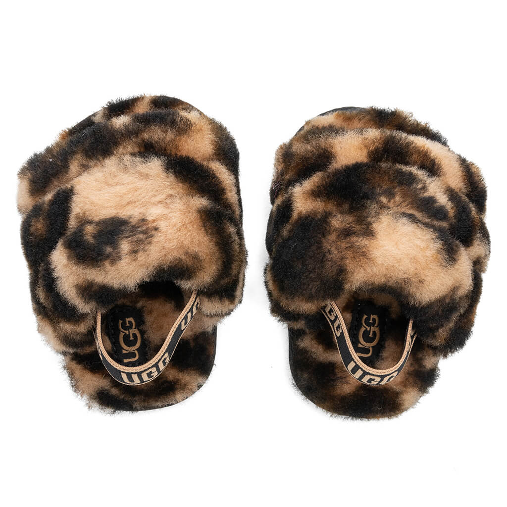 Baby Fluff Yeah Slide Panther Print - Butterscotch - Image 2