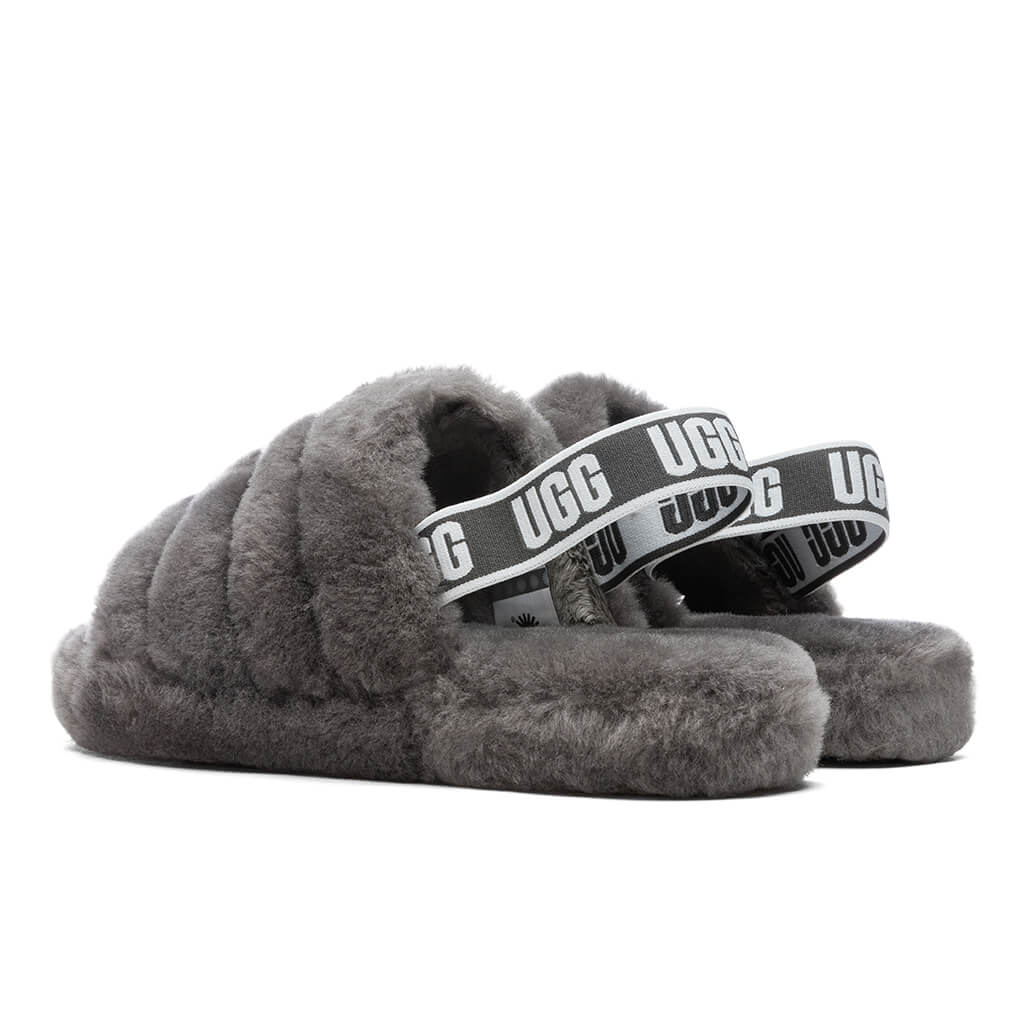 Kids Fluff Yeah Slide - Charcoal - Image 3