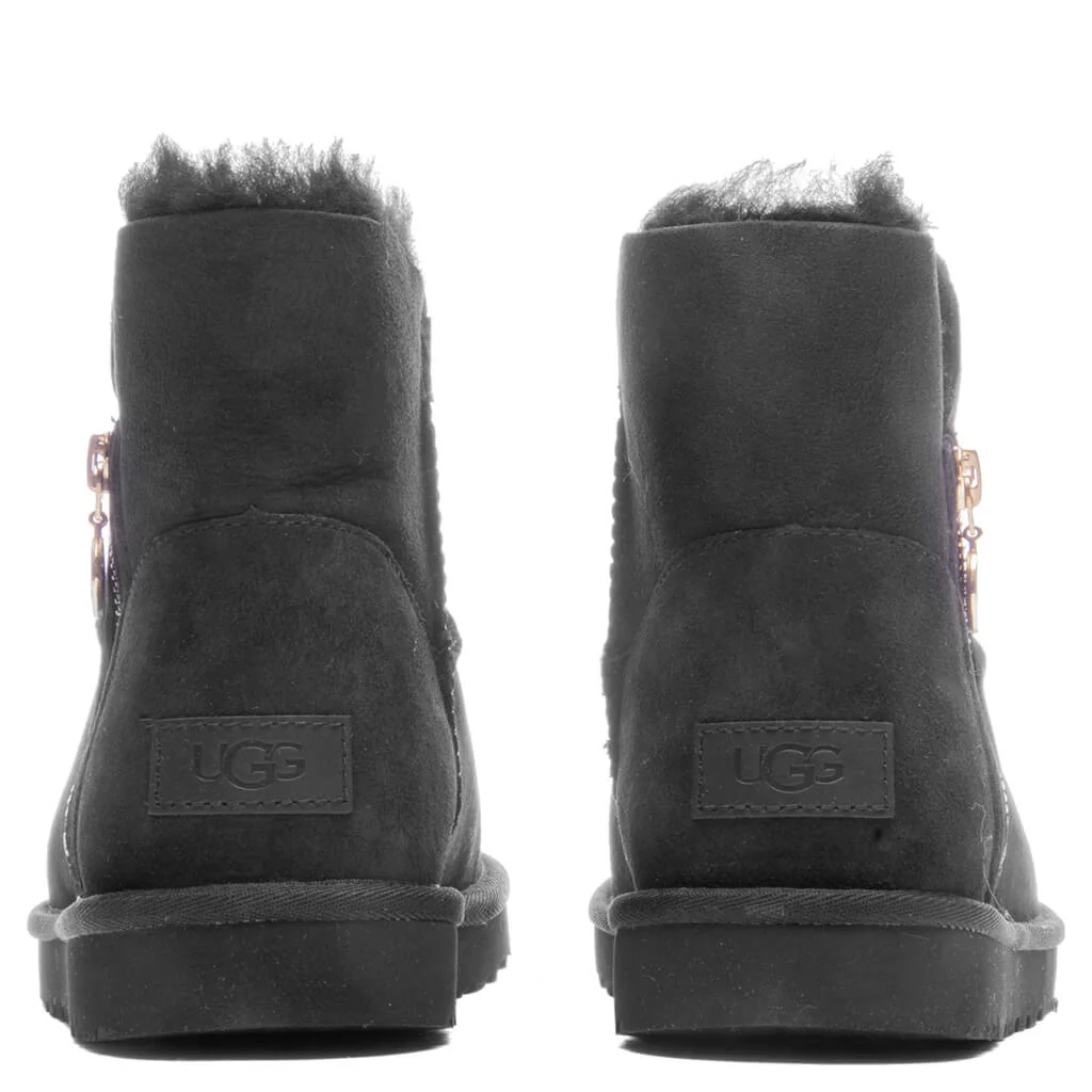 Women's Bailey Zip Mini Boot - Black - Image 4