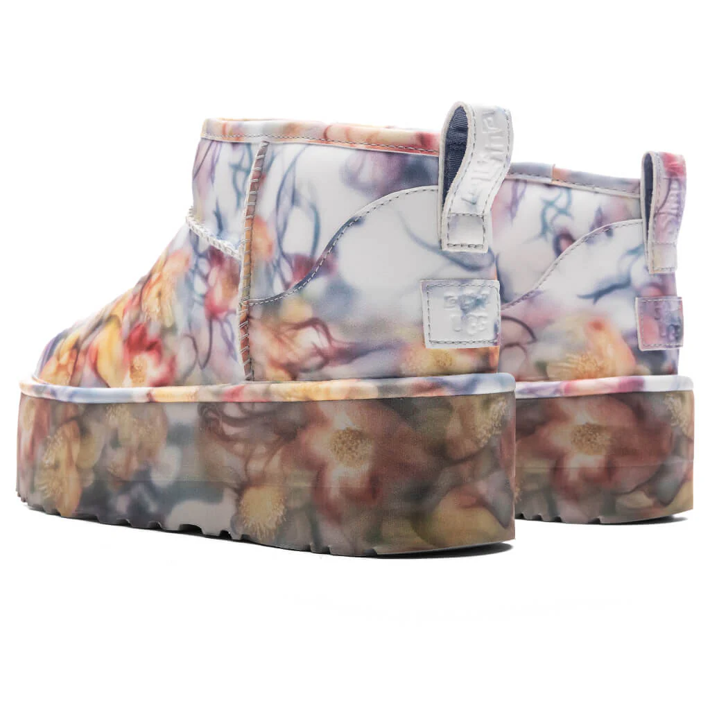 UGG x Collina Strada Classic Ultra Mini Platform - Light Blue Floral - Image 3