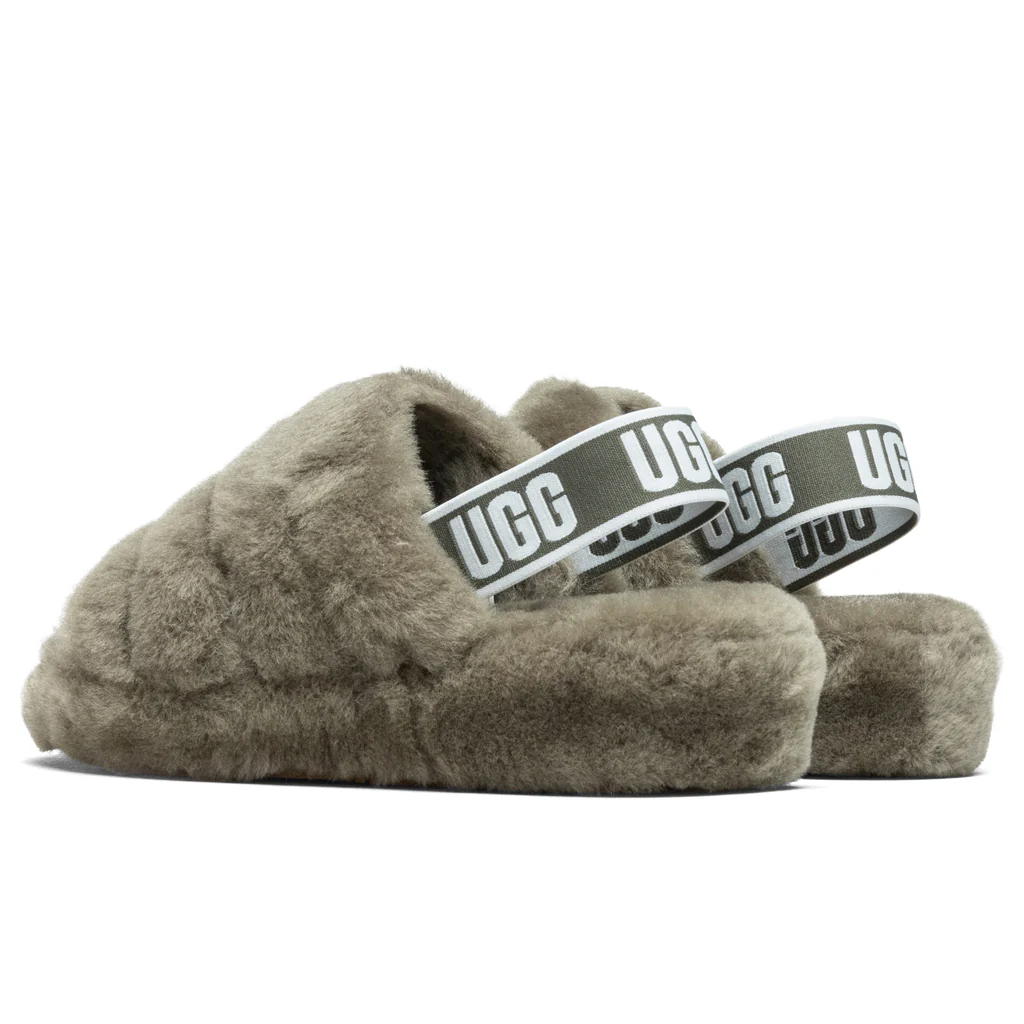 Women's Fluff Yeah Slide - Burnt Olive - Image 3