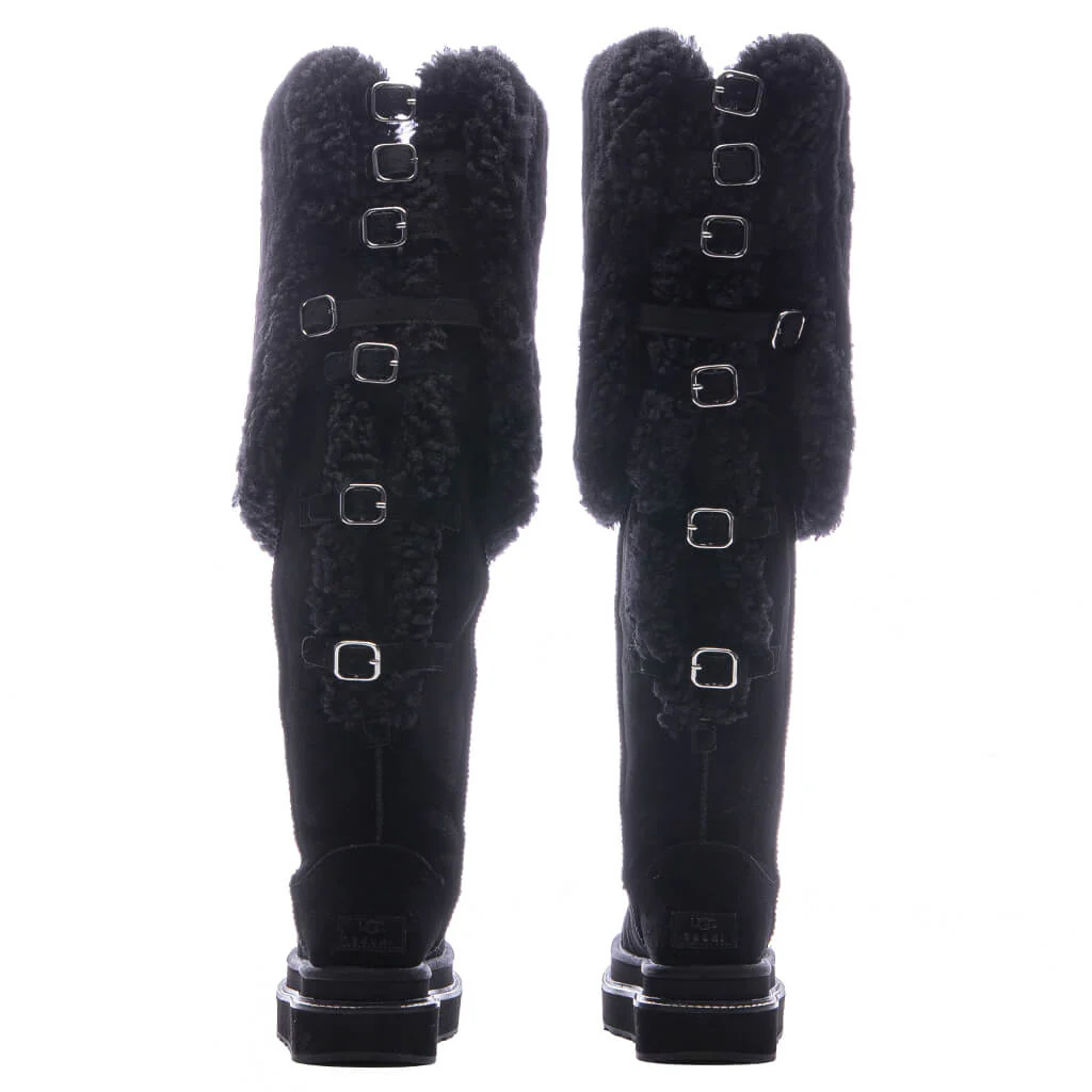 UGG x Sacai Women's Thigh High Boot - Black - Image 4