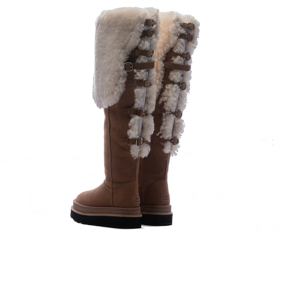 UGG x Sacai Women's Thigh High Boot - Chestnut - Image 3