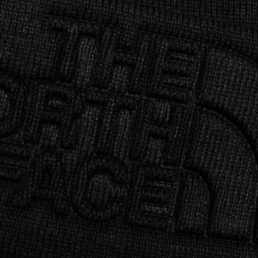 Urban Embossed Beanie - Black - Image 2