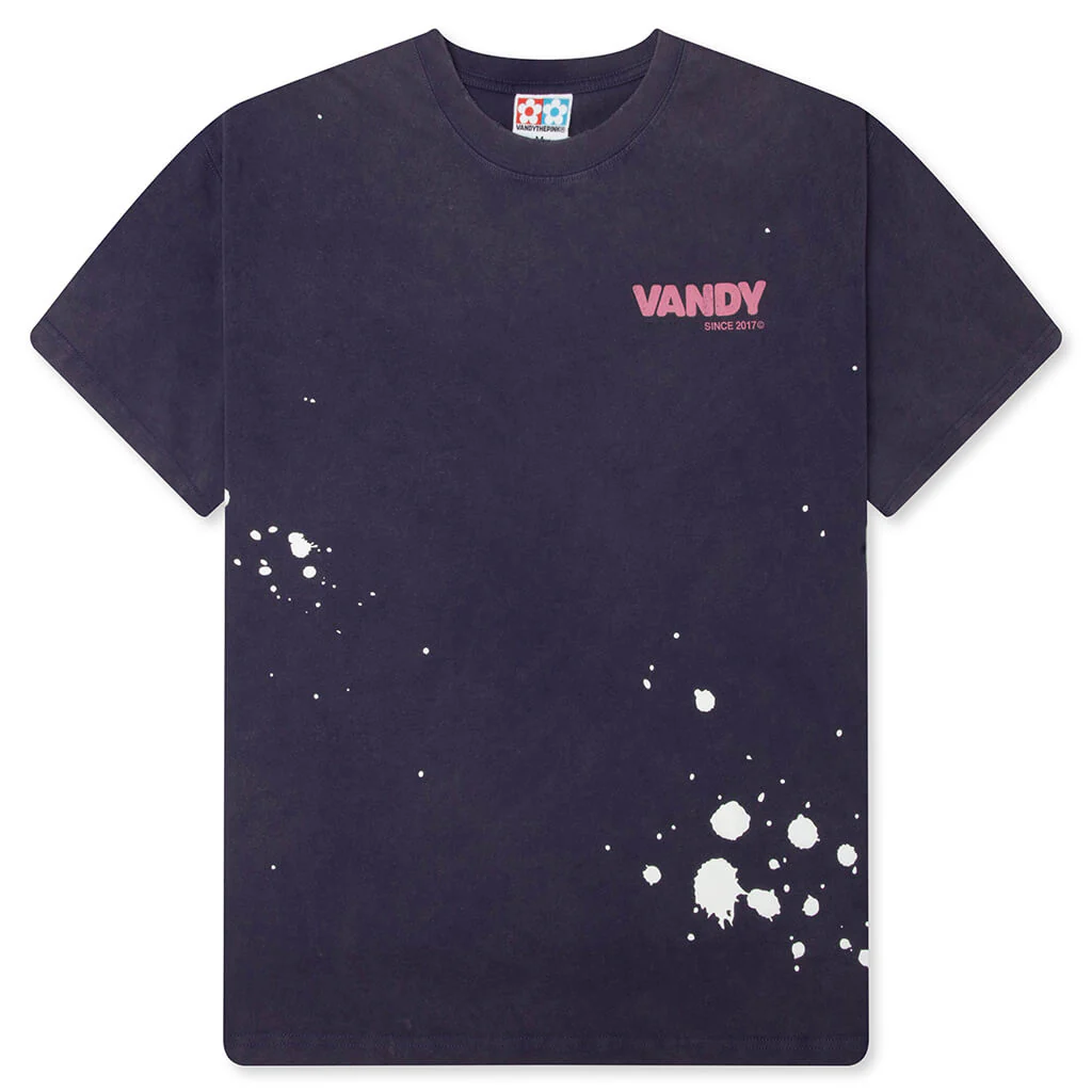 Paint Flower Bouquet Tee -  Washed Purple