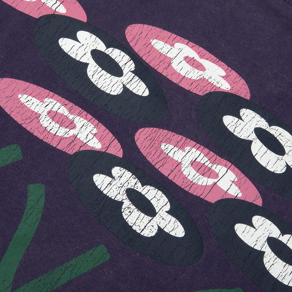 Paint Flower Bouquet Tee -  Washed Purple - Image 4