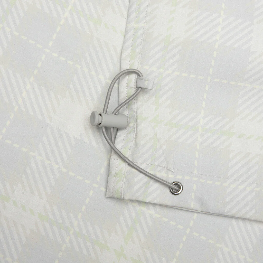 Plaid Windbreaker Pants - Cream - Image 3