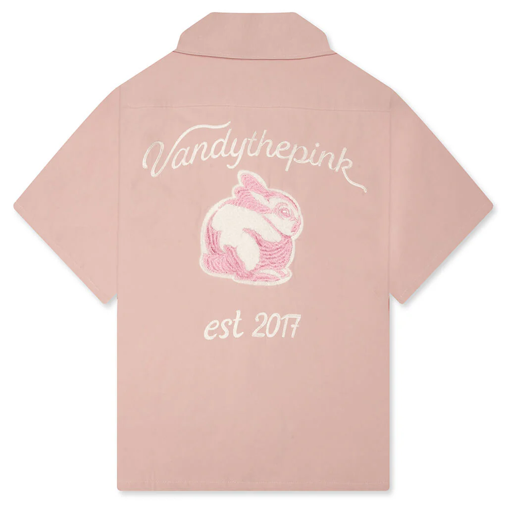 Rabbit Work Button Shirt - Pink - Image 2