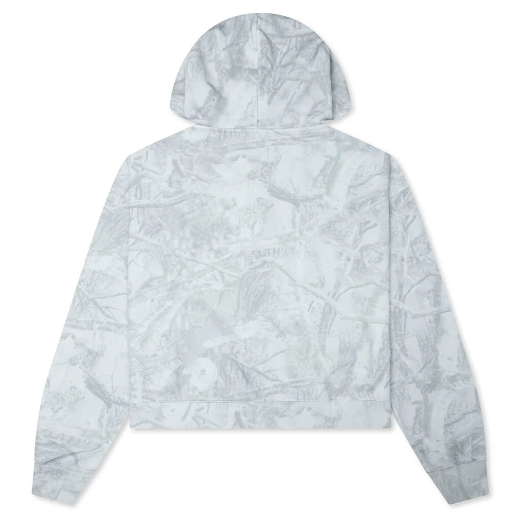 Snow Camo Eye Logo Zip-Up Hoodie - Washed White - Image 2