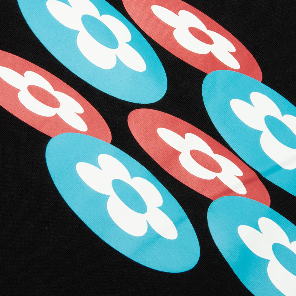 Two Flower Tee - Black - Image 4