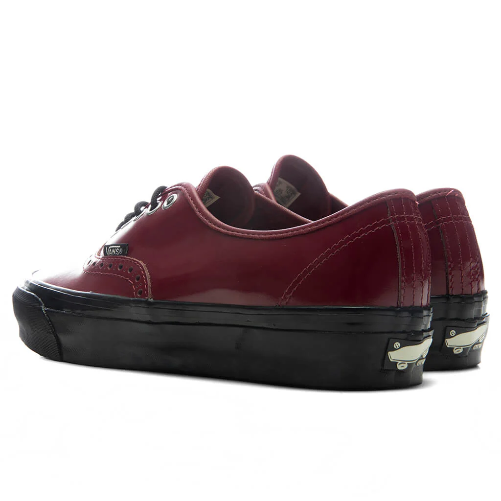 OTW Premium Authentic 44 Siped Vibram Gloss Leather - Burgundy Red/Black - Image 3
