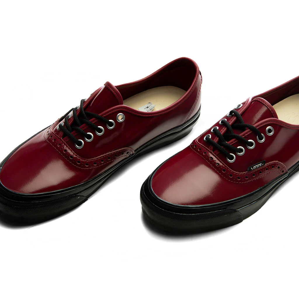 OTW Premium Authentic 44 Siped Vibram Gloss Leather - Burgundy Red/Black - Image 5