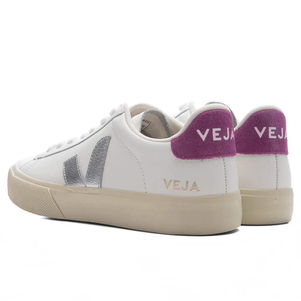 Women's Campo Leather - White/Silver/Ultraviolet - Image 3