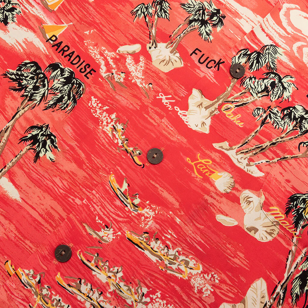 Hawaiian S/S Shirt Type-1 - Red - Image 5