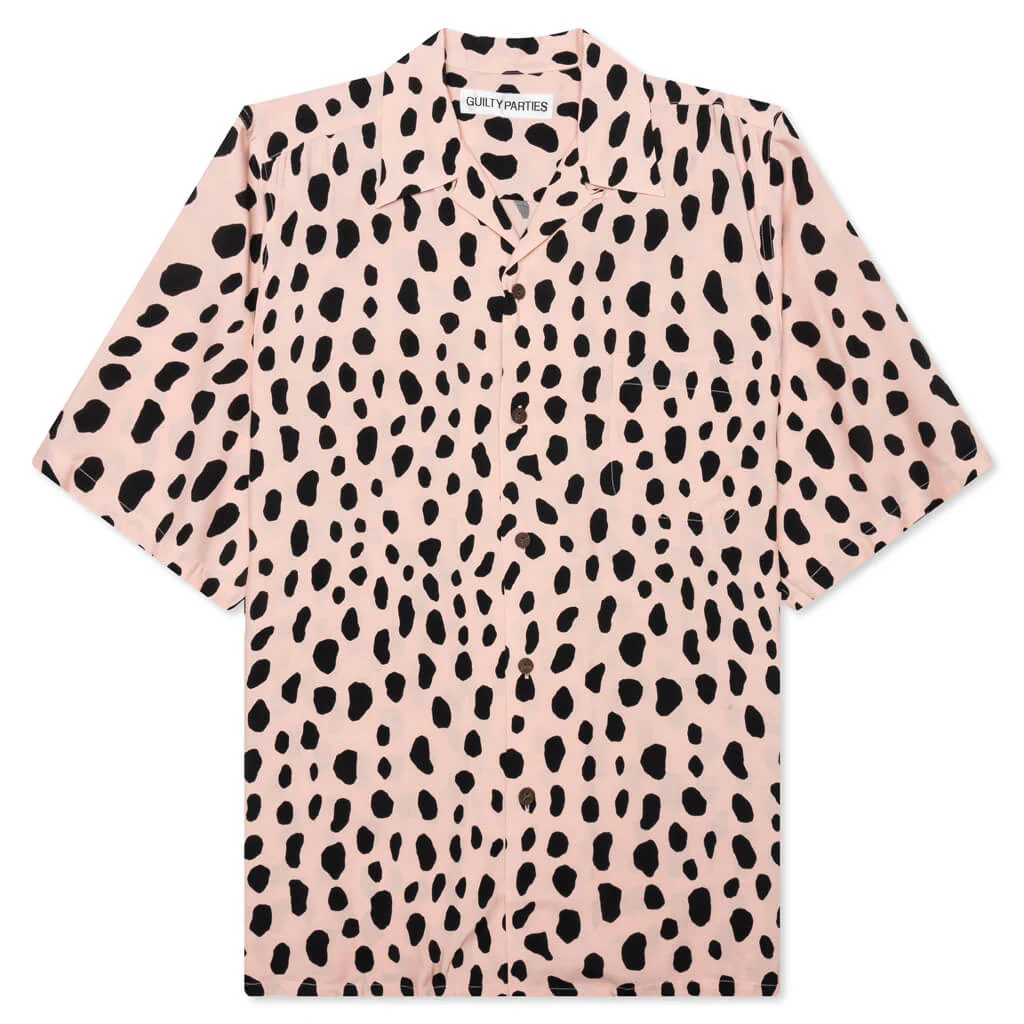Hawaiian S/S Shirt Type-2 - Pink/Black