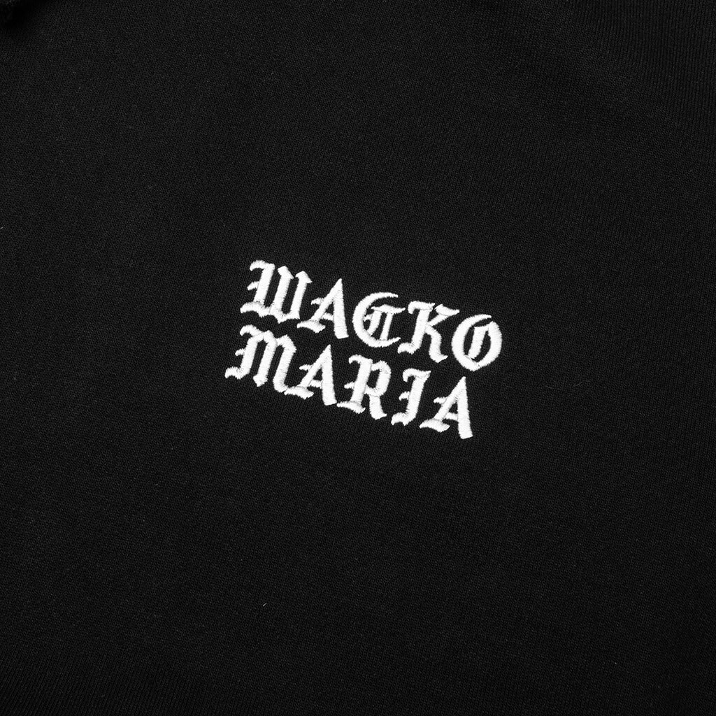 Heavy Weight Pullover Hooded Sweat Shirt Type-2 - Black - Image 3
