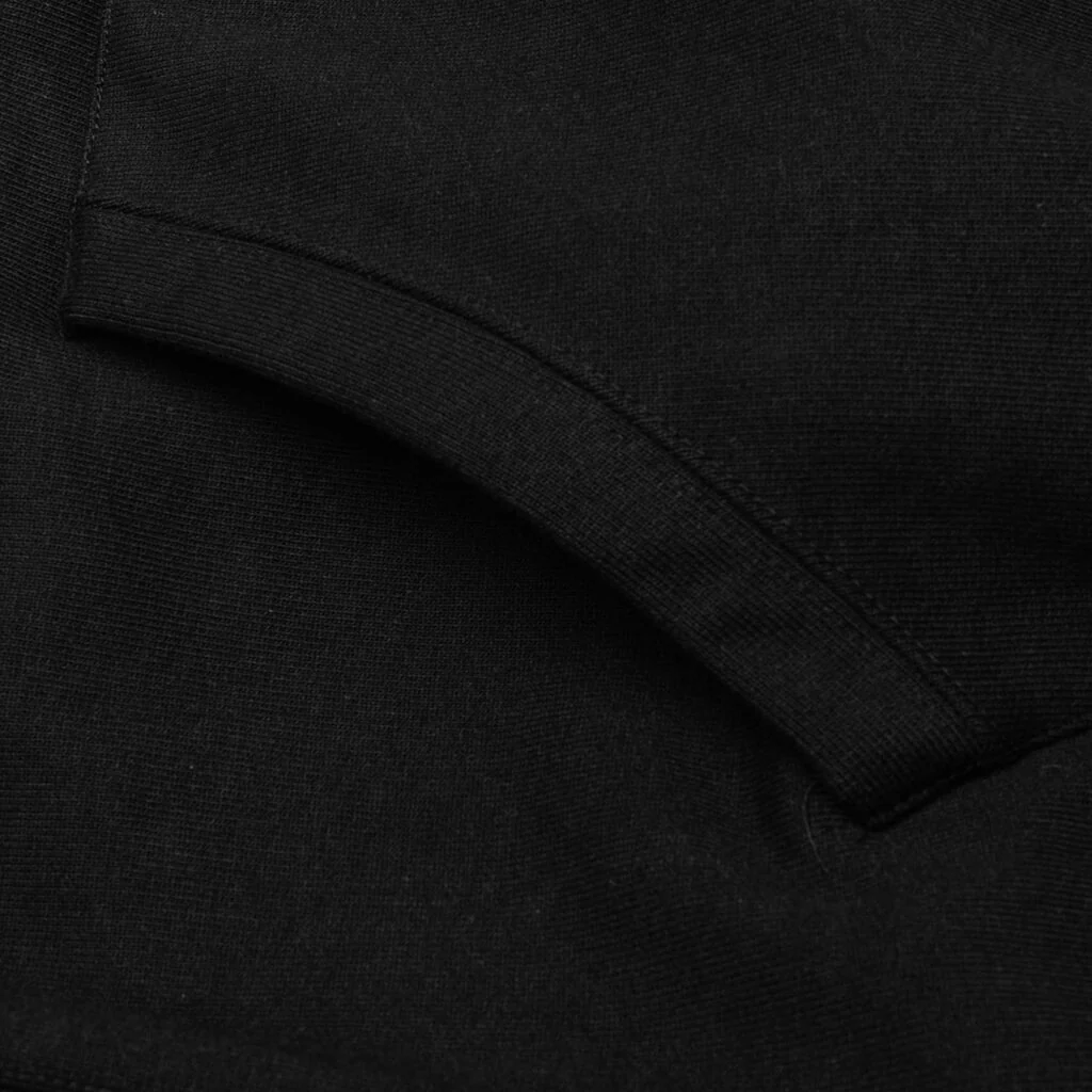 Heavy Weight Pullover Hooded Sweat Shirt Type-2 - Black - Image 5