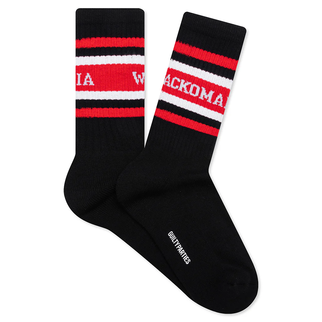 Skater Socks Type 1 - Black/Red