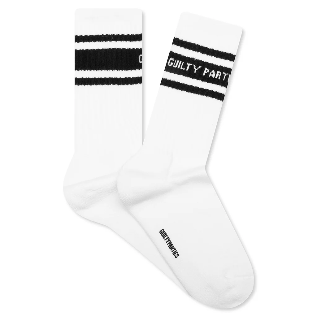 Skater Socks Type 2 - White/Black